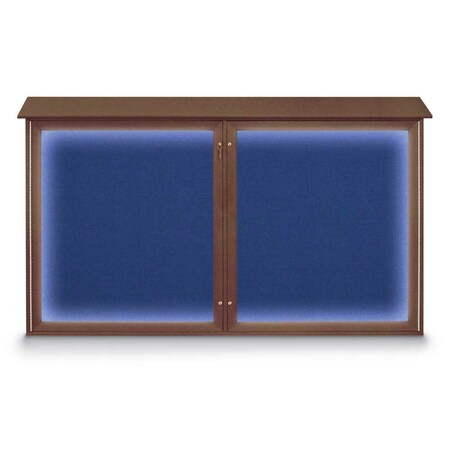 United Visual Products Single Door Enclosed Radius EZ Tack Board, 18"x24", Gold/White UV7000EZ-WHITE-GOLD